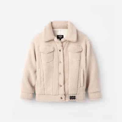 Ugg ® Women's Frankie Sherpa Trucker Jacket Fleece/recycled Materials In Natural Ii In Neutral
