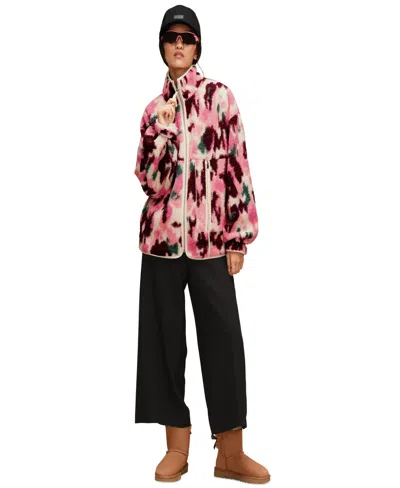 Ugg Women's Full-zip Plush Fleece Jacket In Multi
