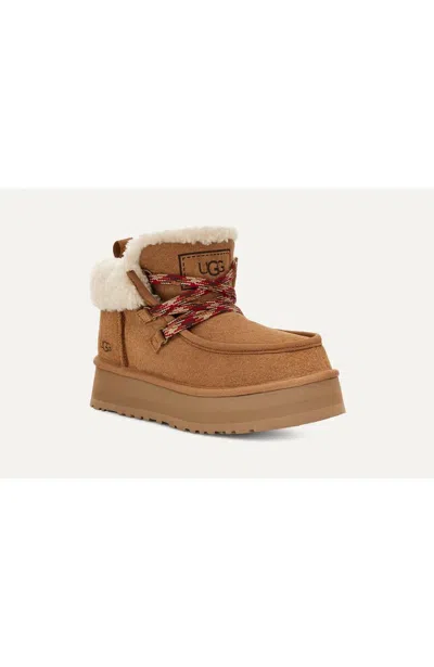 Ugg Women's Funkarra Cabin Cuff Boots In Chestnut In Pink