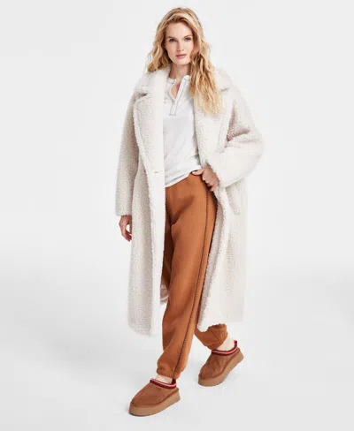 Ugg Women's Gertrude Teddy Coat In Winter White