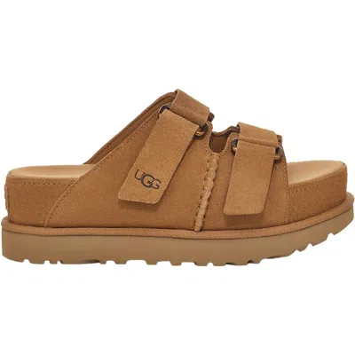 UGG WOMEN'S GOLDEN STAR HI SLIDE IN CHESTNUT