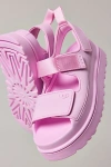 Ugg Sandals Open Toe Platform Sole Pull Tab In Pink