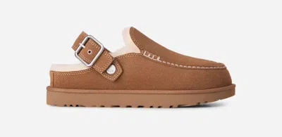 Ugg ® Women's Goldenstar Evelina Clog Sheepskin Shoes In Chestnut