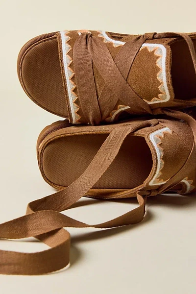 Ugg Women's Goldenstar Hi Artistitch Sandal In Chestnut, Women's At Urban Outfitters In Brown