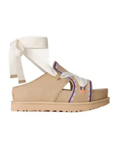 Ugg Women's Goldenstar Hi Artistitch Sandal In Brown