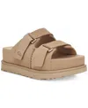 Ugg Women's Goldenstar Hi Slide Double Strap Platform Sandals In Sand