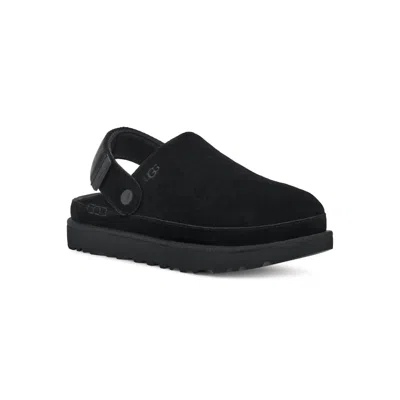 Ugg Women's Goldenstar Suede Clog In Black In Multi