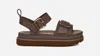 Ugg Leather Sandals In Brown
