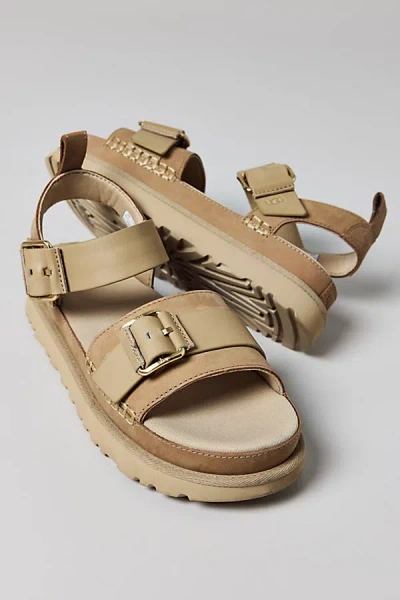 UGG WOMEN'S GOLDENSTAR VILLA SANDAL IN MUSTARD SEED, WOMEN'S AT URBAN OUTFITTERS