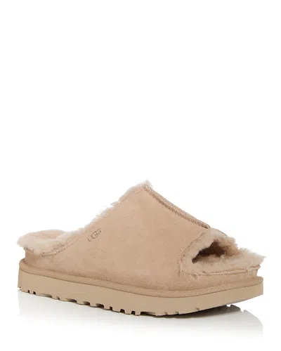 UGG WOMEN'S GREENPORT SHEARLING SLIDE SLIPPERS