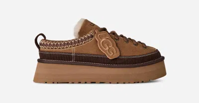 Ugg ® Women's Heritage Lace-up Slipper Sheepskin In Chestnut