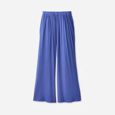 Ugg ® Women's Imogen Wide Leg Pant Rib Lenzingu2122 Ecoverou2122 Viscose Blend Bottoms In Betta In Blue
