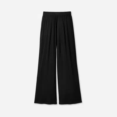 UGG ® WOMEN'S IMOGEN WIDE LEG PANT RIB LENZINGU2122 ECOVEROU2122 VISCOSE BLEND BOTTOMS IN BLACK