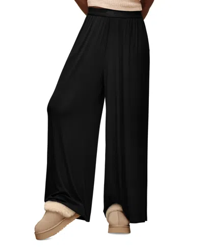 Ugg Women's Imogen Wide-leg Rib Pants In Black