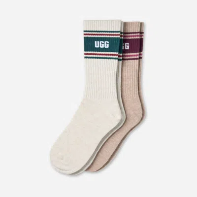 Ugg ® Women's Jedlyn Varsity Crew 2 Pack In Saltwater/wild Grape In Multi