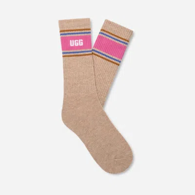 Ugg ® Women's Jedlyn Varsity Crew In Sand Heather/woodviolet In Pattern