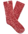 Ugg Leda Cozy Crew Socks In Pink Cedar