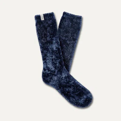Ugg ® Women's Leda Cozy Sock Polyester Blend/recycled Materials In Blue/