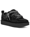 Ugg Low-top Leather And Textile Sneakers With Rubber Sole In Black