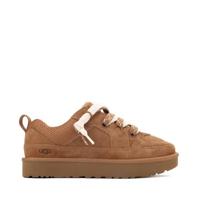 Ugg Suede And Mesh Sneakers With Trekking Laces In Brown