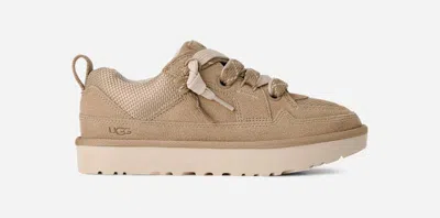 UGG ® WOMEN'S LO LOWMEL SUEDE/TEXTILE/RECYCLED MATERIALS SHOES IN MUSTARD SEED