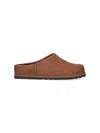Ugg Matte Finish Smooth Rounded Toe Clogs In Brown