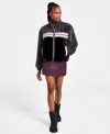 Ugg Marlene High Pile Fleece Jacket In Black Heritage Braid