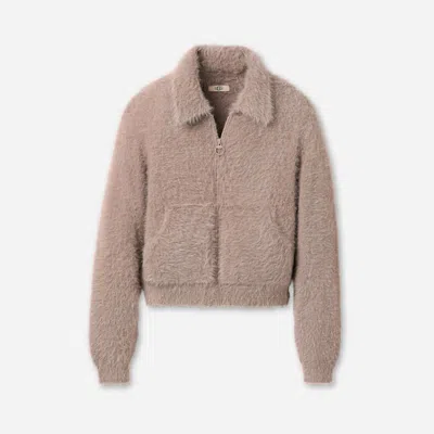 Ugg ® Women's Mildie Zip Cardigan In Oyster In Neutral