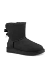 Ugg Mini Bailey Bow Ii Shearling Fur Boots In Black
