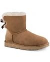Ugg Classic Mini Fluff High-low Booties In Chestnut