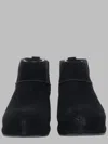 Ugg Asymmetrical Ultra Mini Boots With Twinface Sheepskin Upper In Black