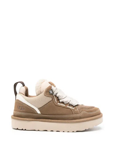 Ugg Women's Mini Recycled Canvas & Suede Lace-up Sneakers With Extra Laces In Brown