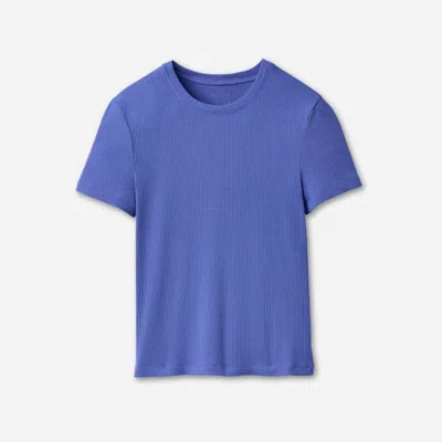 Ugg ® Women's Miriam Baby Tee Rib Lenzingu2122 Ecoverou2122 Viscose Blend Tops In Betta In Blue