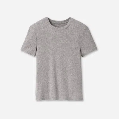 Ugg ® Women's Miriam Baby Tee Rib Lenzingu2122 Ecoverou2122 Viscose Blend Tops In Grey Heather