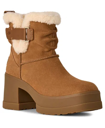 Ugg Women's Moxy Bull On Round Toe Boots In Brown