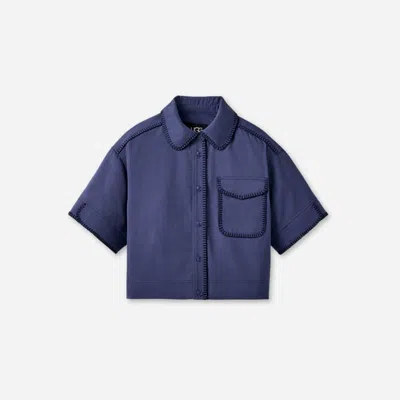 Ugg ® Women's Nathalia Button Up Top Tops In Amalfi In Blue