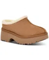 Ugg Woman New Heights Cozy Clog Shoes In Chestnut