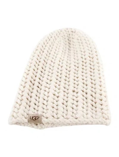 Pre-owned Ugg Women's Nylon Beanie In White
