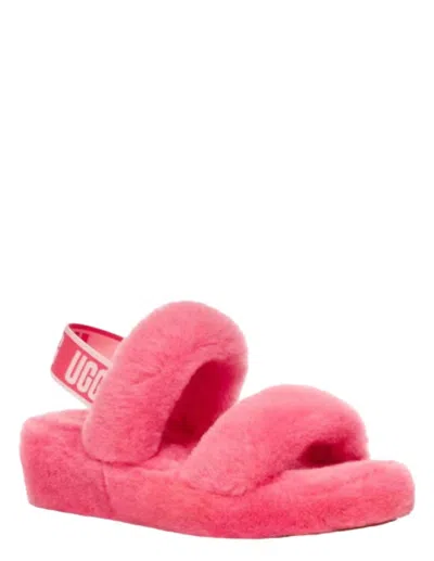 Ugg Women's Oh Yeah Slides In Strawberry Sorbet In Pink