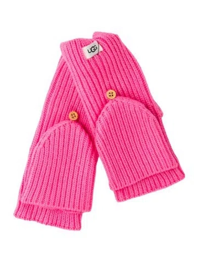 Pre-owned Ugg Women's Pink Nylon  Winter Gloves W/tags