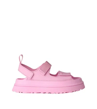 Ugg Sandals Open Toe Platform Sole Pull Tab In Pink
