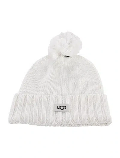 Pre-owned Ugg Women's Polyester Beanie In White