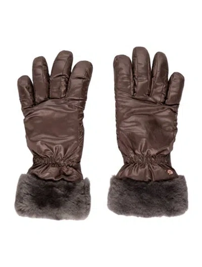 Pre-owned Ugg Women's Polyester Gloves In Brown