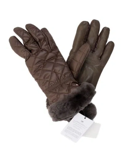 Pre-owned Ugg Women's Polyester Gloves W/tags In Brown