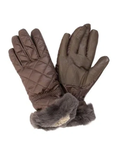 Pre-owned Ugg Women's Polyester Gloves W/tags In Brown