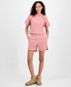 Ugg Womens Classic Hoodie Pull On Shorts In Pink Dawn