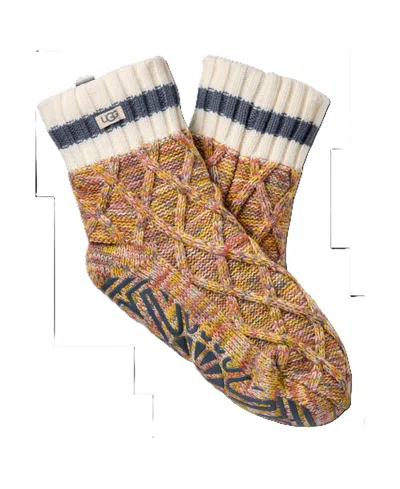 Ugg Women's Quarter Ii Cable Knit Lined Socks In Multi