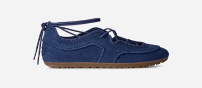Ugg ® Women's Quill Ballet Sneaker Sheepskin Shoes In High-voltage Blue
