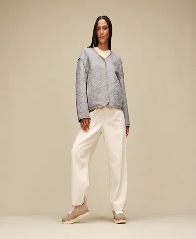 Ugg Women's Regular Fit Button Closure Sun Quilted Jacket In Gray