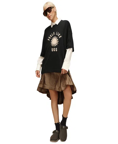 Ugg Women's Relaxed-fit Graphic T-shirt In Black